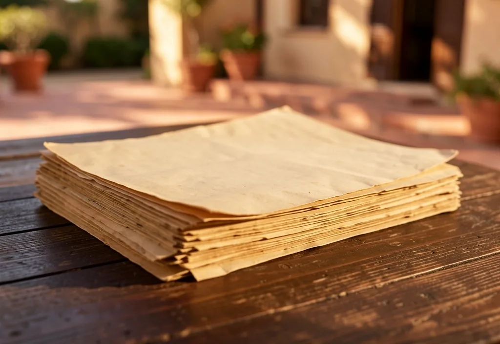 Páginas de periódico español antiguo sobre madera